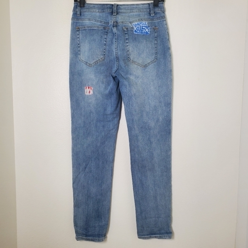 Apny Women's American Flag Patchwork Girlfriend J… - image 8